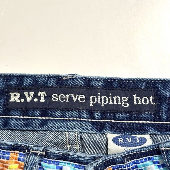 R.V.T. Jean Co Size 9/10 Womens Juniors Jeans Blue Straight Leg Embroidered Y2K - Picture 16 of 16